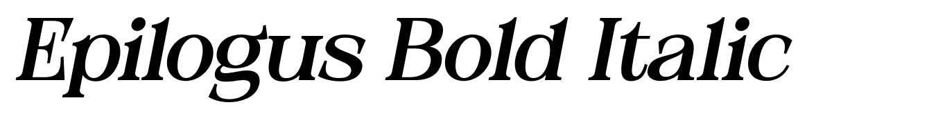 Epilogus Bold Italic